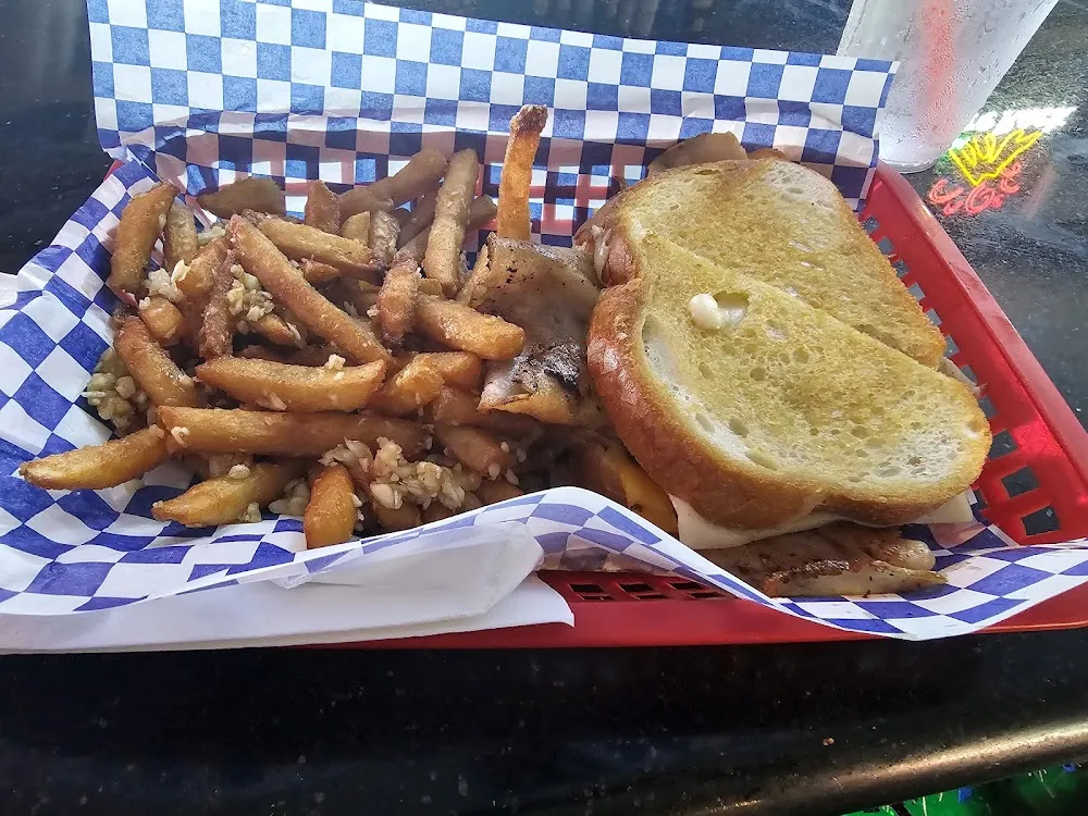 Grille Turkey Club with Garlic Fries